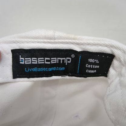 basecamp Baseball Cap White One Size Caymus Vineyards Embroidered Pink Leaf Hat