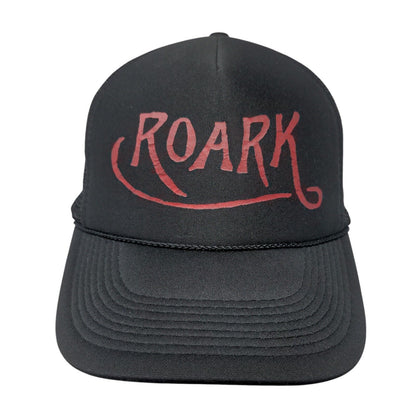 Roark Snapback Mesh Back Rope Trucker Hat Black One Size Adjustable