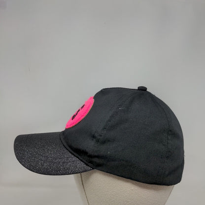 S Initial Strapback Hat Black One Size Adjustable Embroidered Glitter Justice