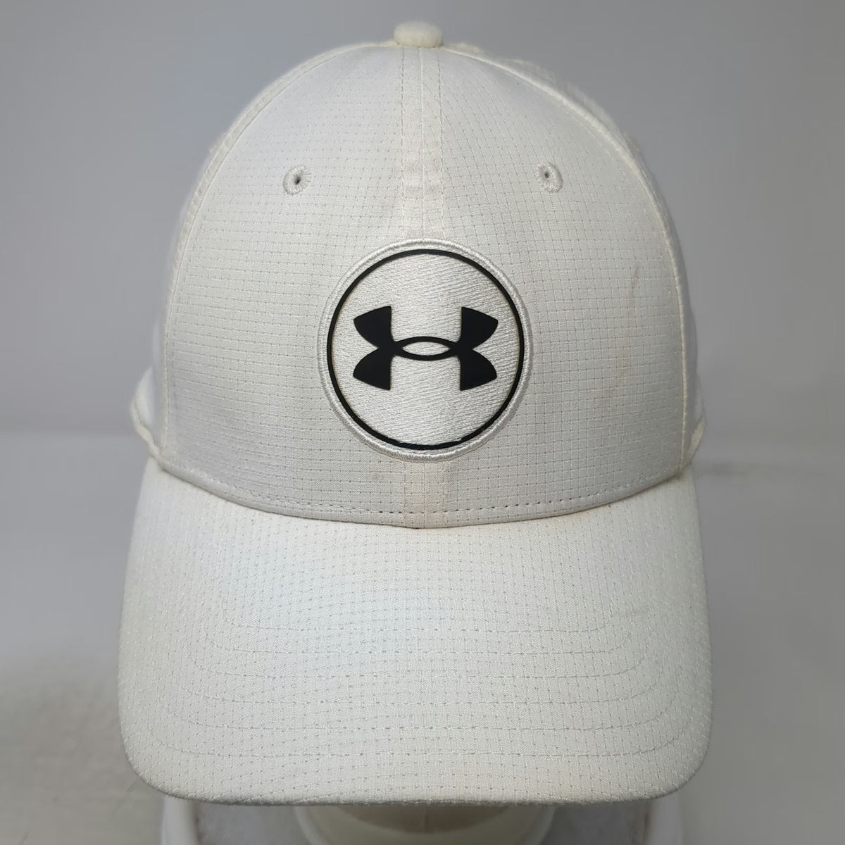 Under Armour Baseball Cap White XL Golf Performance Textured Classic Fit Hat