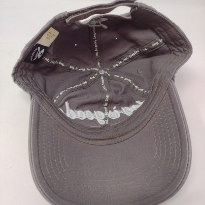 Dog Is Good Strapback Hat Gray OSFA Solid Embroidered Inspired By Dog