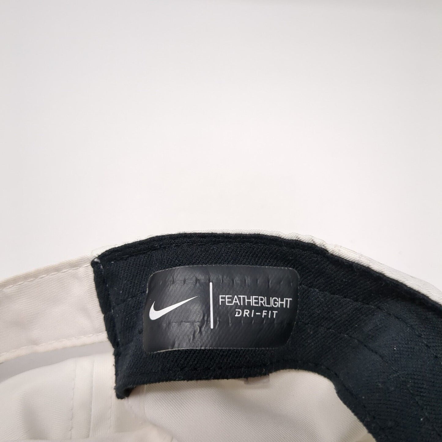 Nike Strapback Hat White One Size Adjustable Featherlight Dri-Fit Polyester