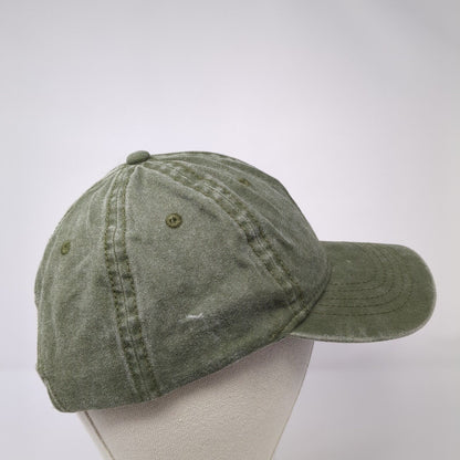 Unbranded Slideback Hat Green One Size Adjustable Vented Holes 6 Panel Blank