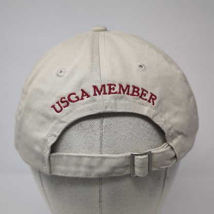 US Open 2009 USGA Member Baseball Cap Beige One Size Adjustable Embroidered