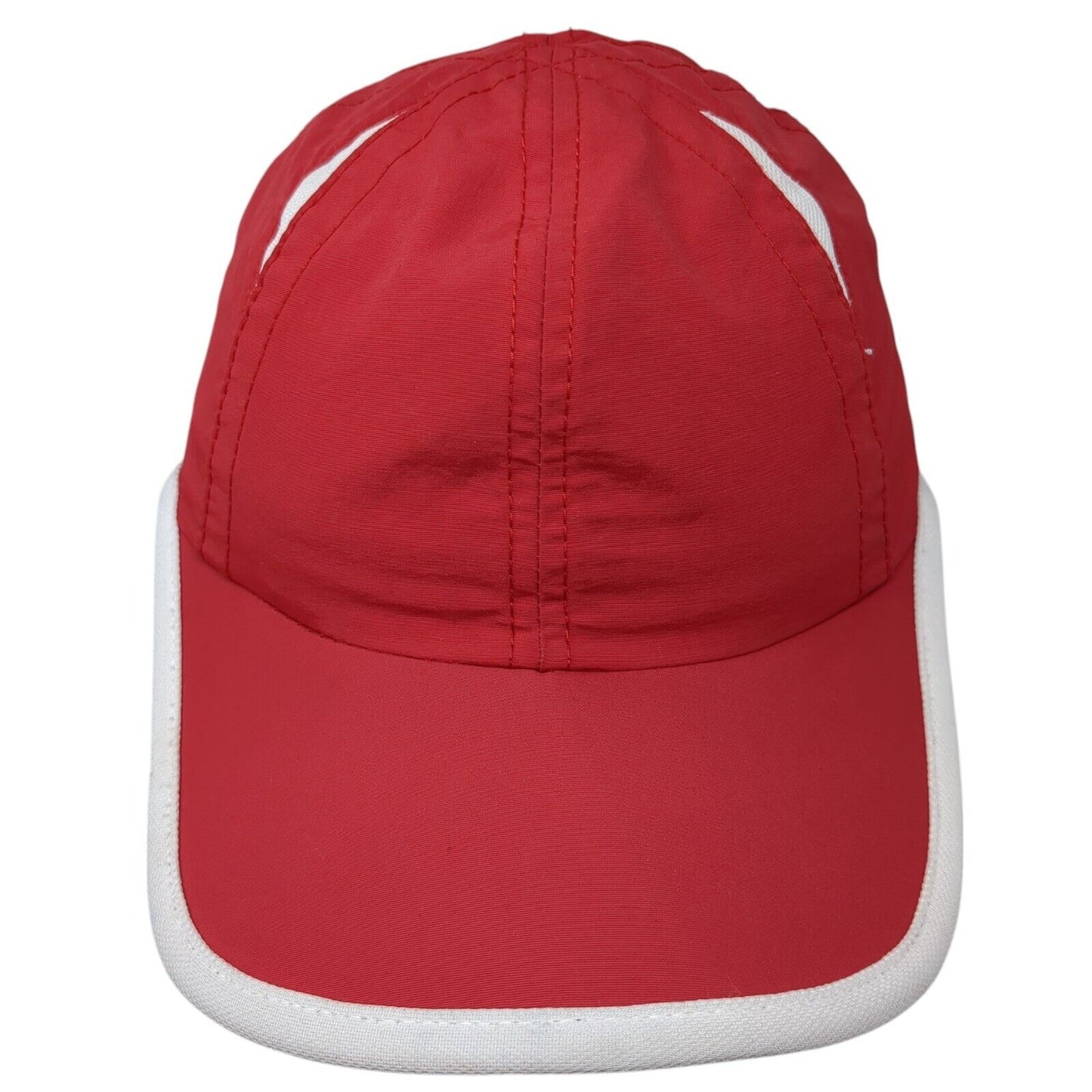 Athletic Works Strapback Hat Red One Size Adjustable Breathable Mesh Blank