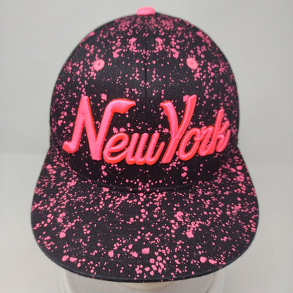 New York Snapback Hat Multi OSFA Embroidered Paint Splatter KB ETHOS