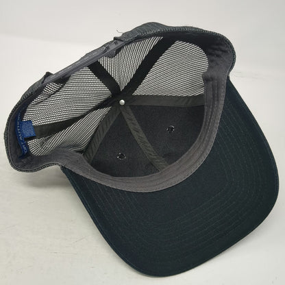 Port Authority Trucker Hat Black OSFM Shopper's Cafe Bar Grille Leather Patch