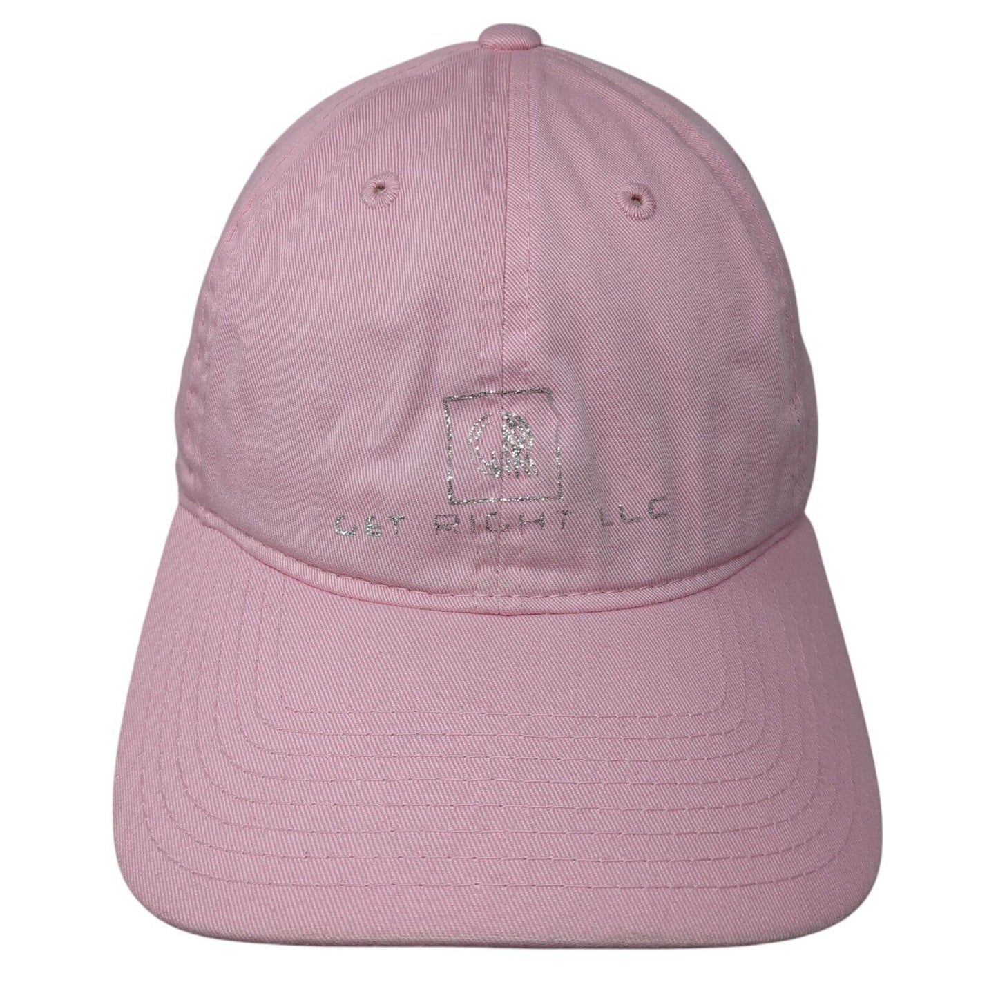 Get Right LLC Slideback Hat Pink One Size Adjustable Vented Holes 6 Panel Cotton