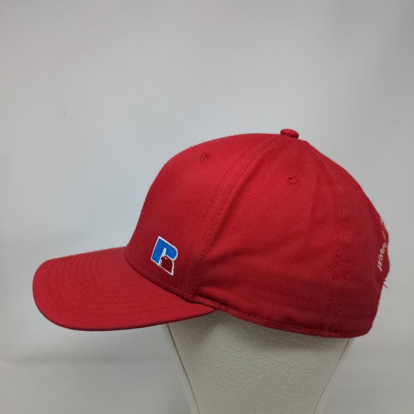Russell Worn By America's Top Teams Snapback Hat Red OSFM Embroidered