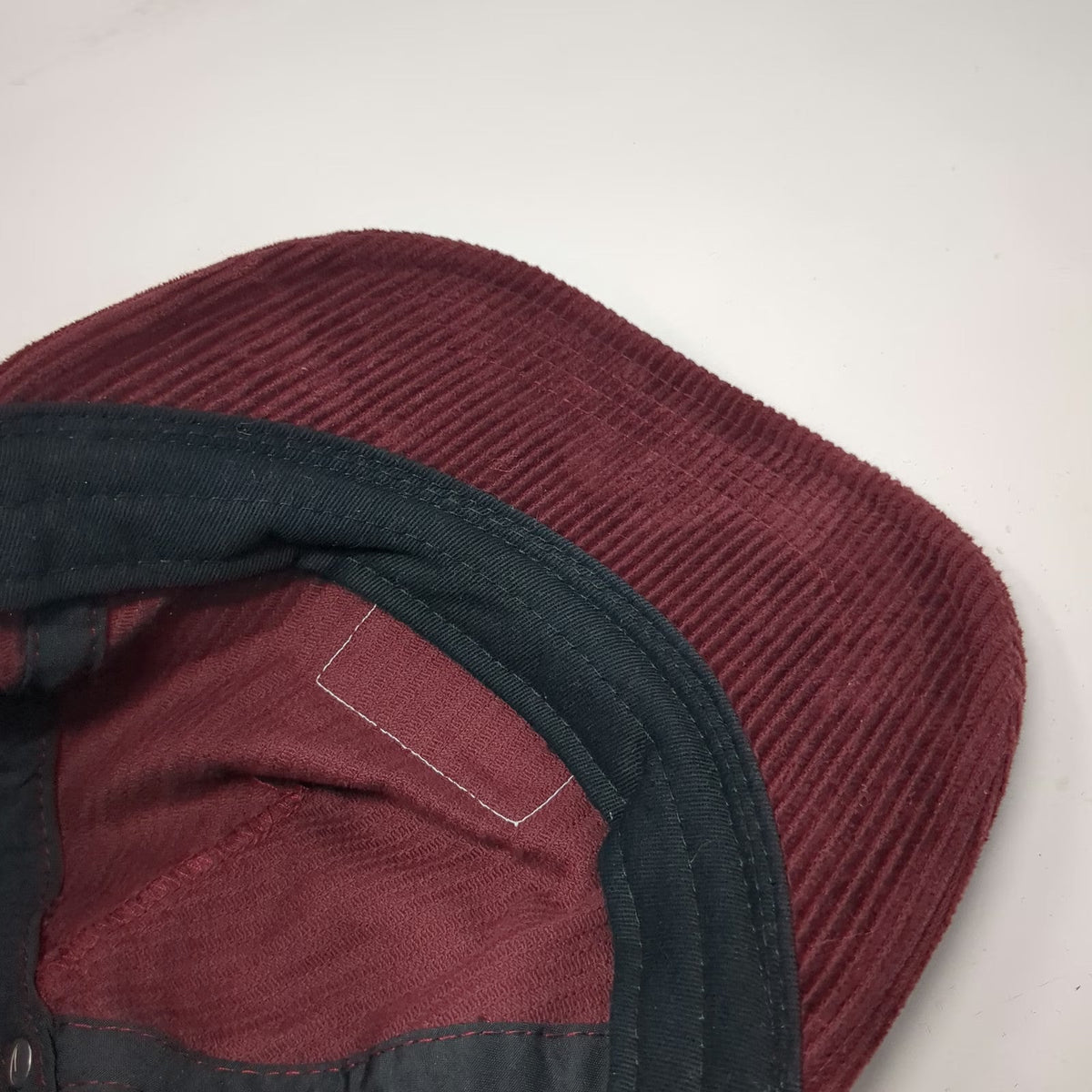 George's Cycles 5 Panel Red Hat One Size Corduroy Boise Idaho Slideback