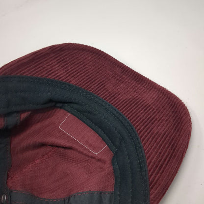 George's Cycles 5 Panel Red Hat One Size Corduroy Boise Idaho Slideback