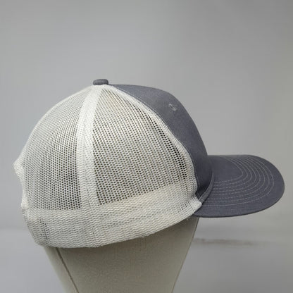 Port Authority Trucker Hat Gray White One Size Weavix Logo Snapback Mesh Back