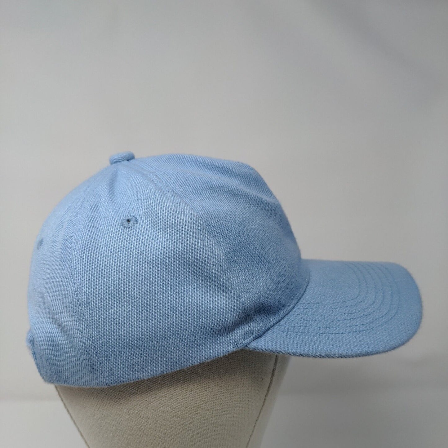 American Flag Strapback Hat Blue OSFA Adjustable Embroidered Patriotic Polyester