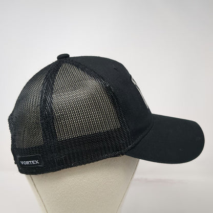 Vortex Trucker Hat Black One Size Mesh Back Snapback Logo Patch Optic Logo