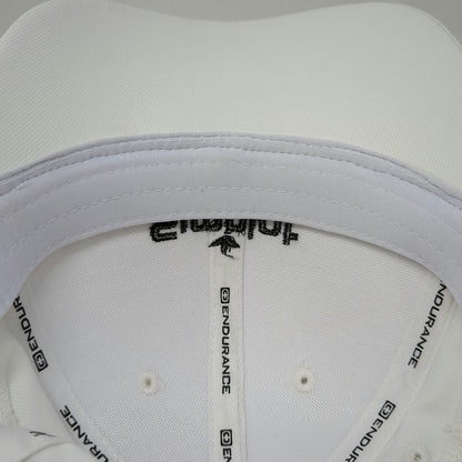 OGIO Baseball Cap White M Simplot Logo Stretch Fit Curved Brim Performance Hat