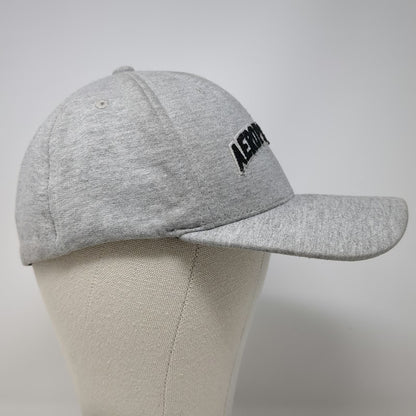 Aeropostale Baseball Cap Gray M Arched Logo Jersey Stretch Fit Embroidery hat