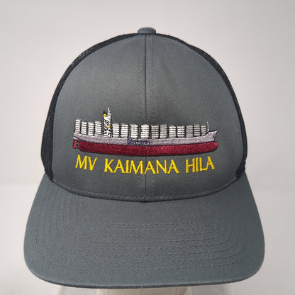 MV Kaimana Hila Snapback Trucker Hat Gray One Size Mesh Back Colorblock