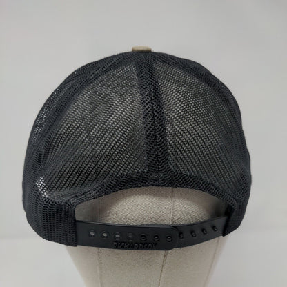 AgRidge Repair Snapback Trucker Hat Tan One Size Mesh Back Embroidered