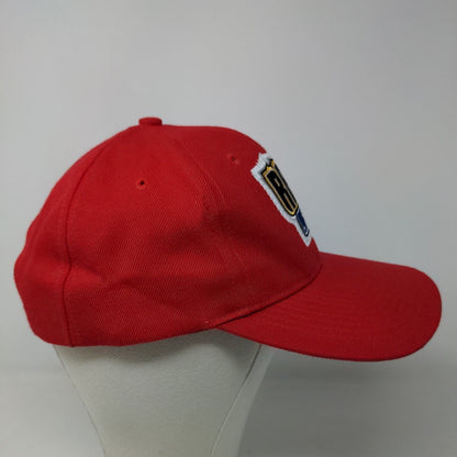 San Sun Boy's Snapback Hat Red Size OSFA Embroidered RBI MLB Logo