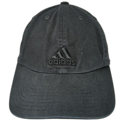 Adidas Baseball Cap Black One Size Tonal Logo Slideback Adjustable Cotton hat