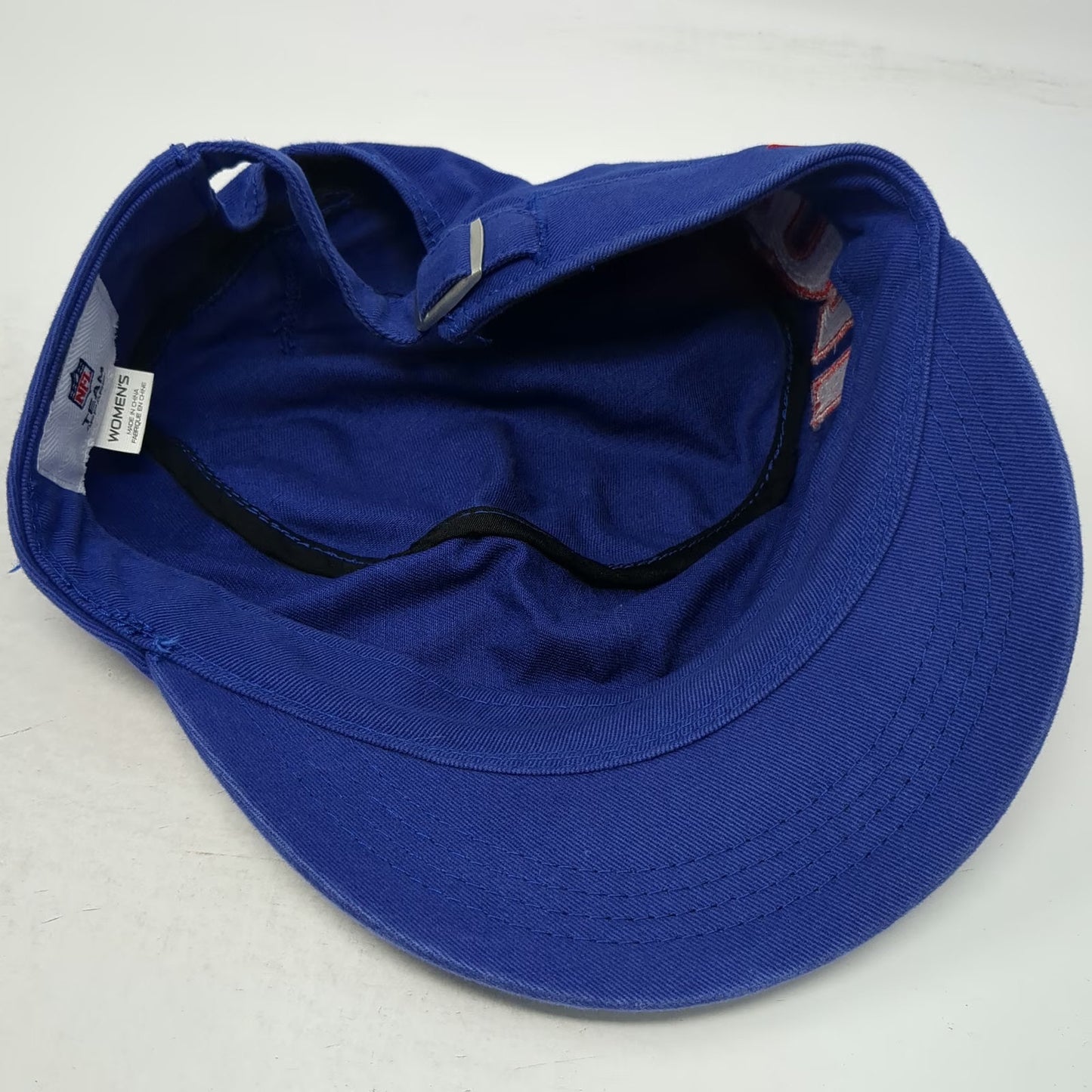 New York Giants NFL Team Apparel Army Cap Blue One Size Sequin Logo Cotton Hat