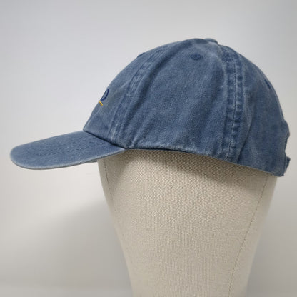 HTT Baseball Cap Blue One Size Portico Seafood Fish Logo Adjustable Cotton Hat