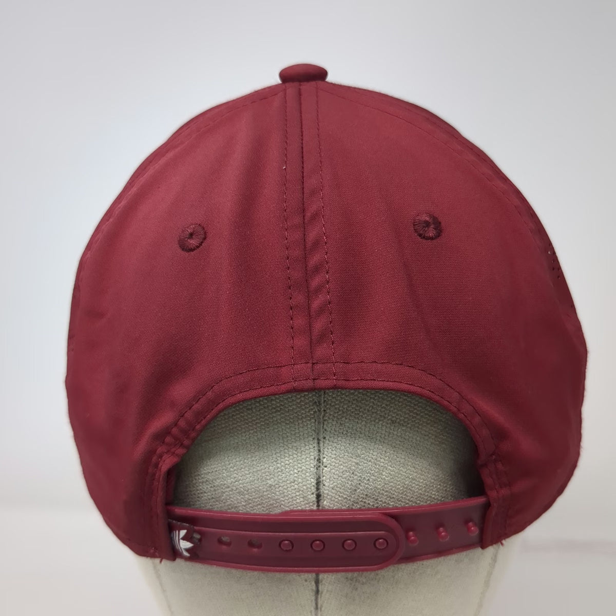 Adidas Snapback Red One Size Perforated Trefoil 3D Logo Gray Undervisor Hat