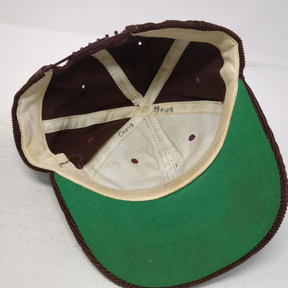 Weiser River Soil Conservation Dist Brown 5 Panel Hat One Size Corduroy Snapback