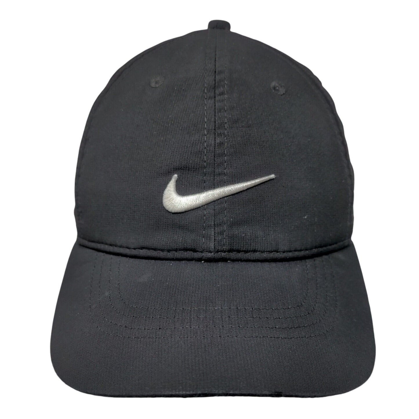 Nike Swoosh Strapback Hat Black OSFM Legacy91 Dri-Fit Embroidered