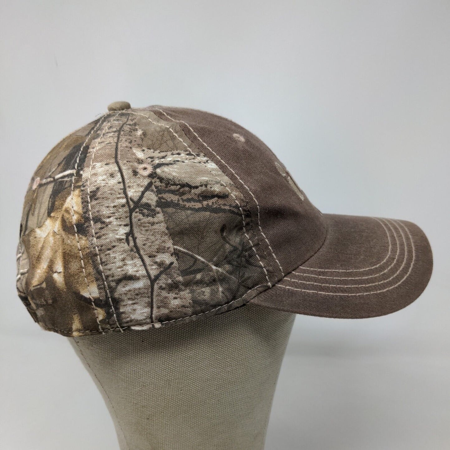 IAC Men's Strapback Hat Camo Brown Adjustable Embroidered Sullair Logo