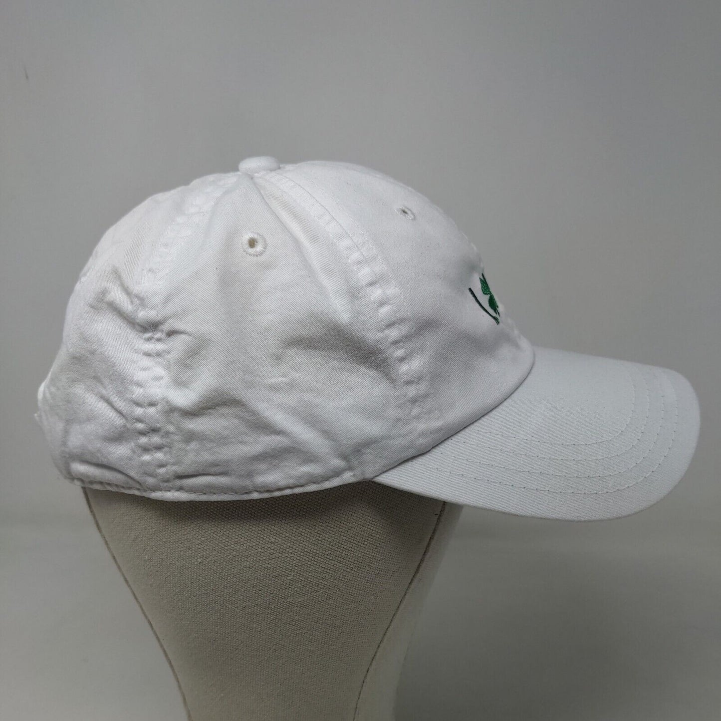 American Needle Men's Strapback Hat White Embroidered Love Clover Logo