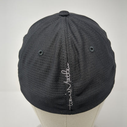 Travis Matthew Fitted Hat Black S/M Lightweight Embroidered Flexfit Yupoong