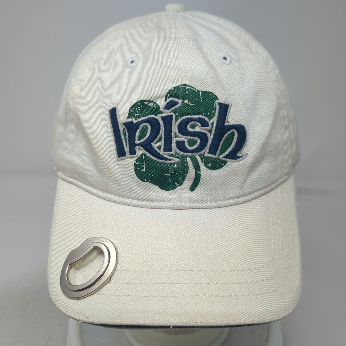 HYP Baseball Cap Beige One Size Irish Shamrock Bottle Opener Embroidery Hat