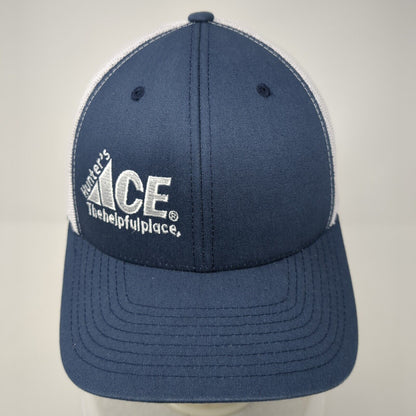 Hunter's ACE The Helpful Place Snapback Trucker Hat Blue OS Mesh Back Yupoong
