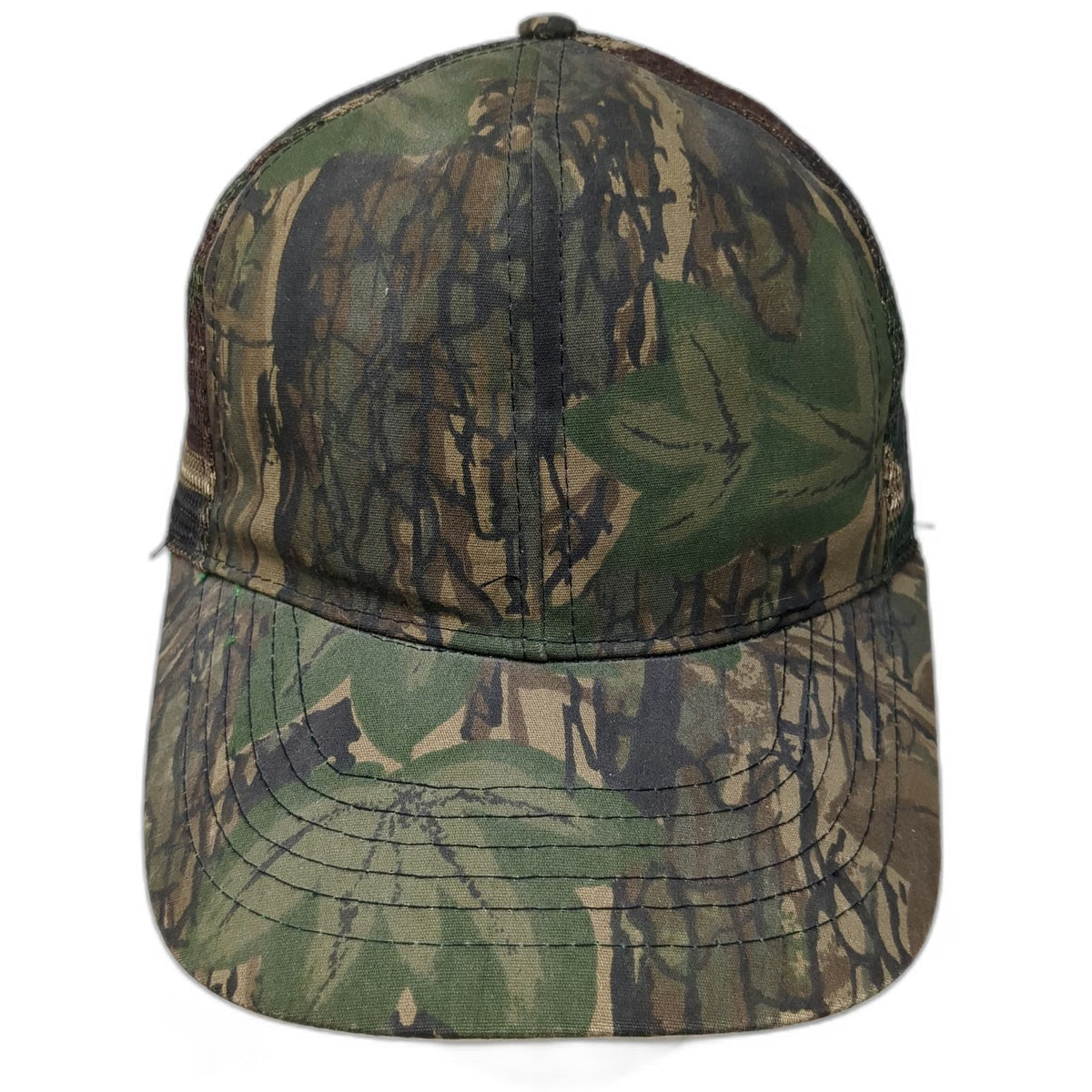 Duck Bay Green Trucker Hat Camo Mesh Back Snapback Hunting Outdoor Vintage