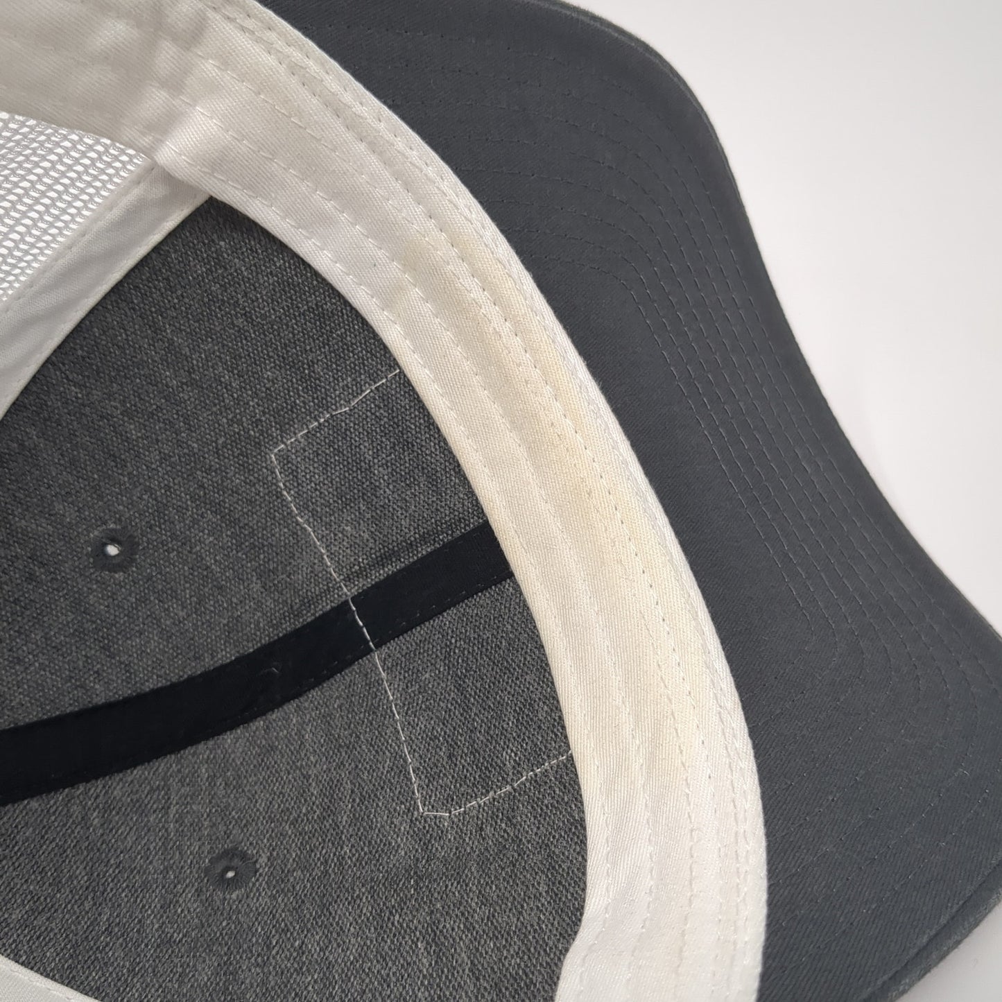 Burning Bullet Patch Snapback Trucker Hat Gray One Size Mesh Back