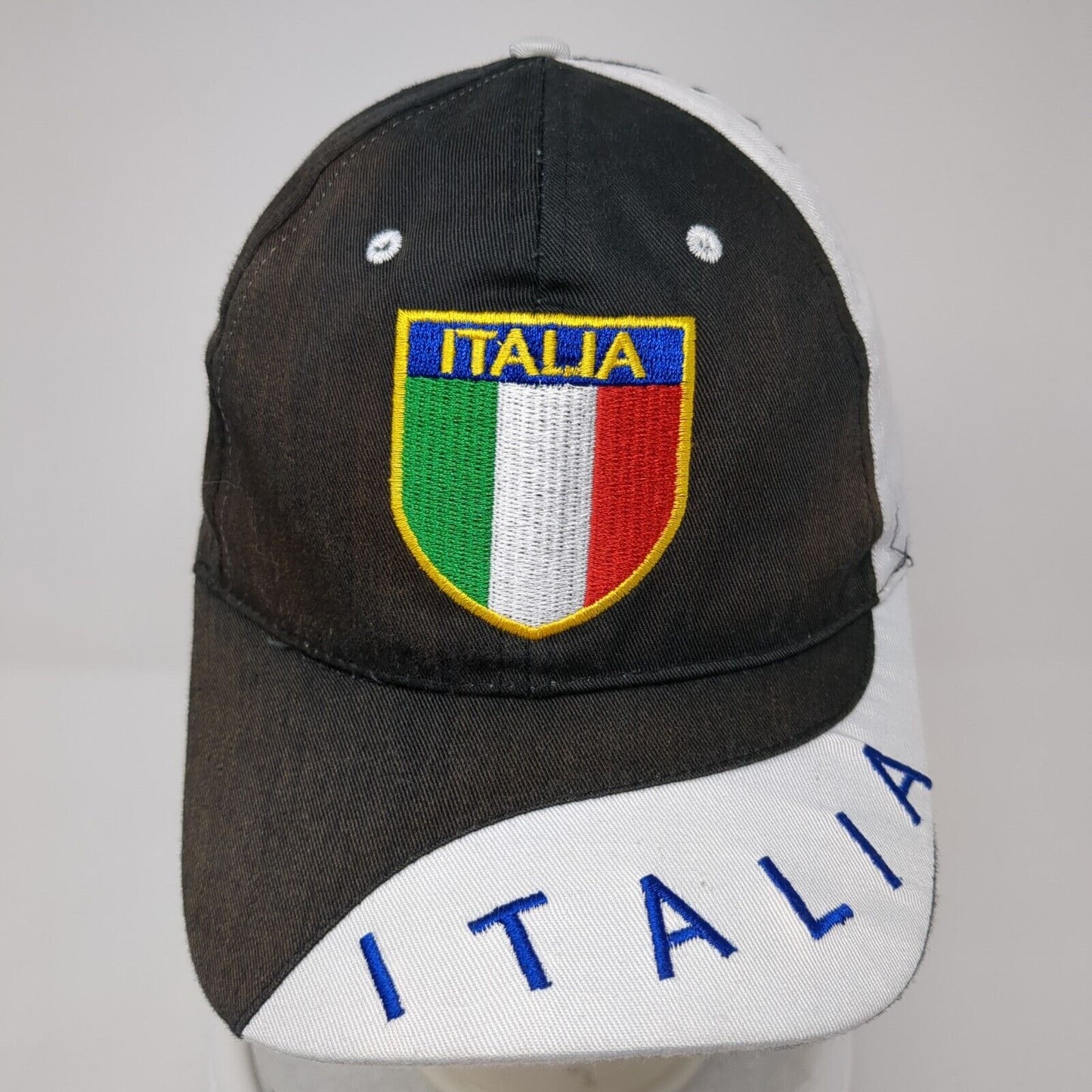 Italia Flag Strapback Hat Multi One Size Adjustable Colorblock 6 Panel