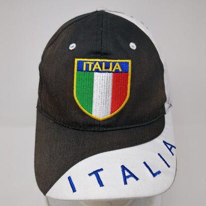 Italia Flag Strapback Hat Multi One Size Adjustable Colorblock 6 Panel