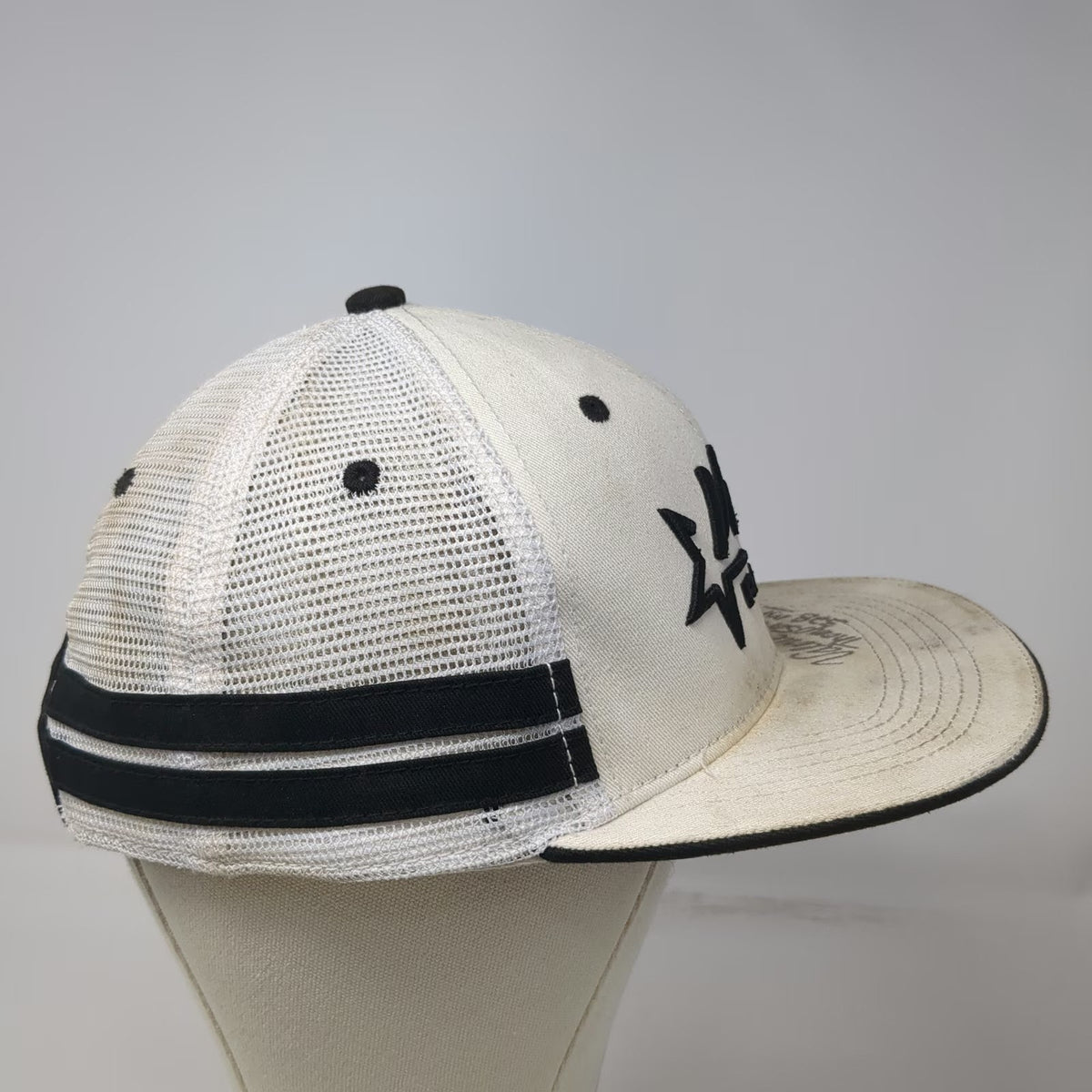 Valerie Thompson Racing Trucker Hat White One Size Signed Snapback Checkerboard