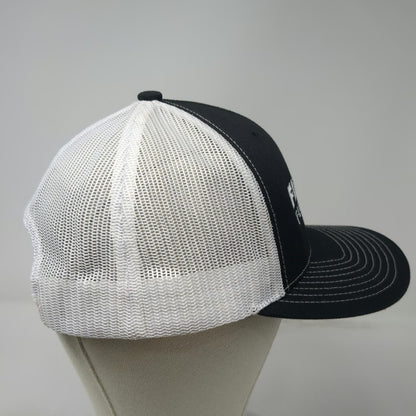 Richardson Trucker Hat Black White One Size Mesh Back Snapback Flo-Rite Fluids