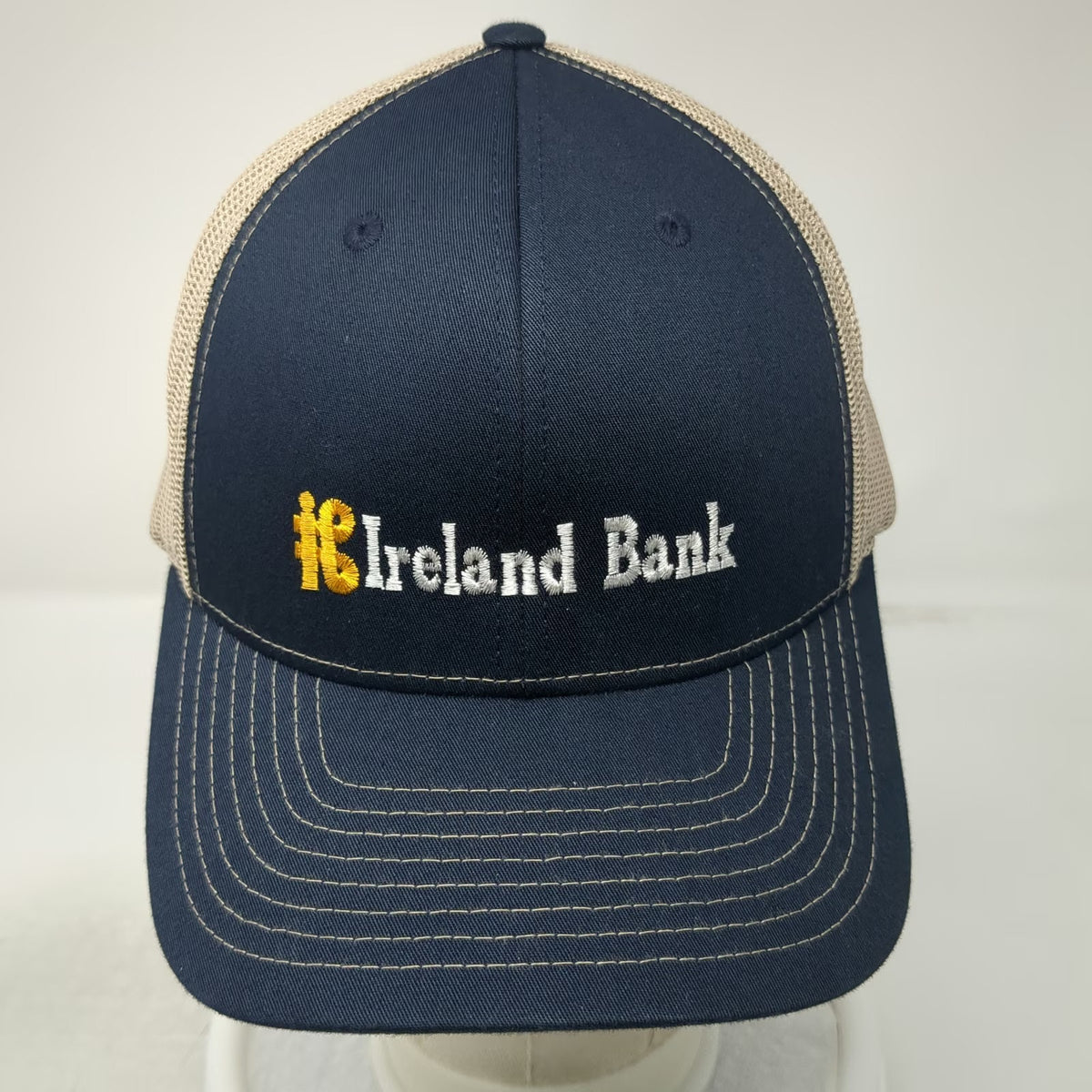 Richardson Trucker Hat Blue One Size Ireland Bank Mesh Snapback 112 Embroidered