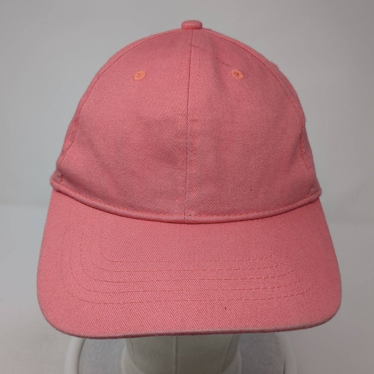 Unbranded Strapback Baseball Cap Pink One Size Adjustable 6 Panel Blank