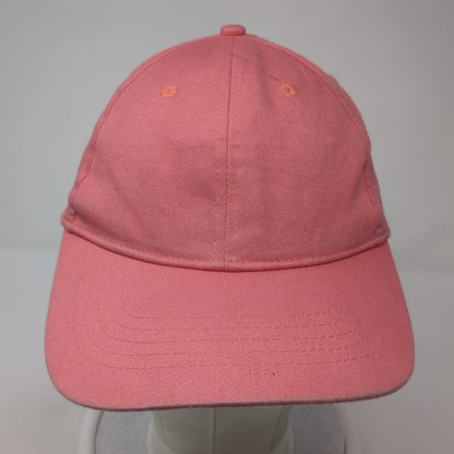 Unbranded Strapback Baseball Cap Pink One Size Adjustable 6 Panel Blank