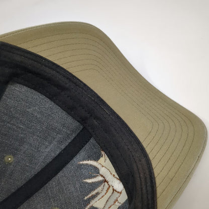 Richardson Trucker Hat Beige One Size Mesh Back Snapback Deer Antler Buck Logo