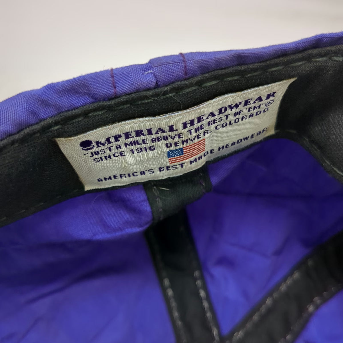 Imperial Trucker Purple Hat Oregon Golf Club Rope Slideback Checkered Vintage