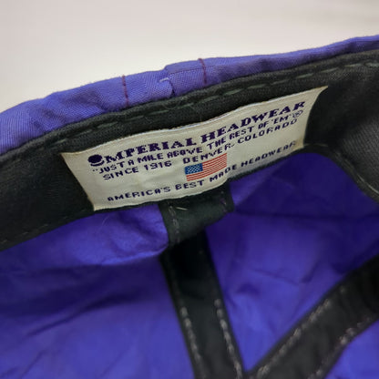 Imperial Trucker Purple Hat Oregon Golf Club Rope Slideback Checkered Vintage