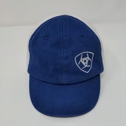 Ariat Stretch Strapback Hat Blue OSFA Adjustable Embroidered Breathable Panel