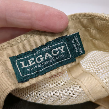 Legacy Trucker Hat Gray One Size Rockaway Beach Snapback Mesh Back Embroidered