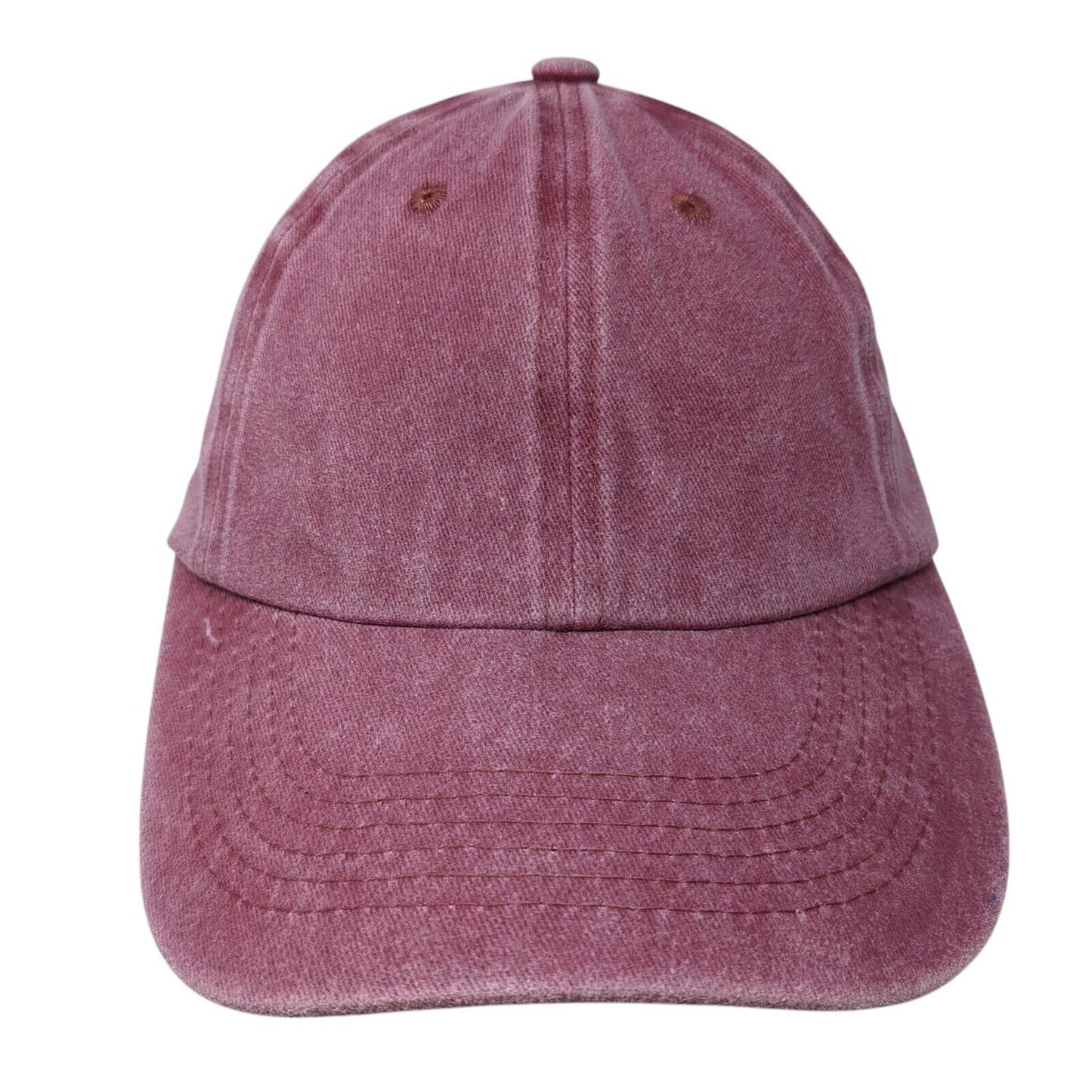 Meinicy Slideback Hat Red One Size Adjustable Vented Holes 6 Panel Blank