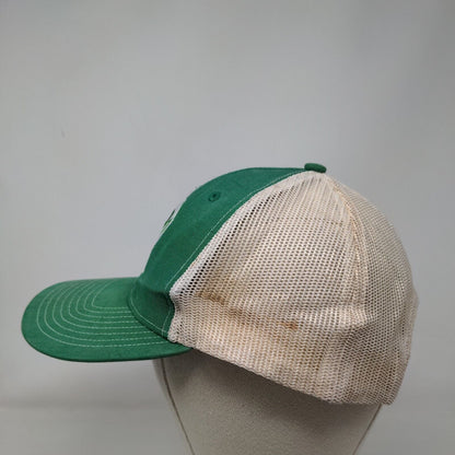Richardson Snapback Mesh Back Trucker Hat Green One Size Embroidered Logo